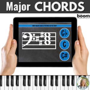 Root Position Major Chords Digital BOOM™ Cards Activity for Intermediate Piano Lessons