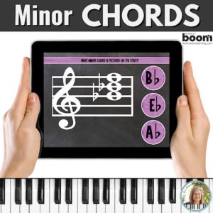 Root Position Minor Chords Digital BOOM™ Cards Activity For Intermediate Piano Lessons