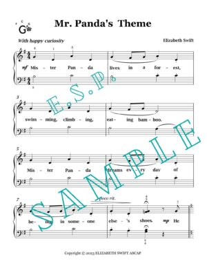 Mr. Panda’s Theme Late Elementary Piano Sheet Music