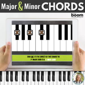 Major & Minor Chords on the Keys BOOM™ Cards – Root Position