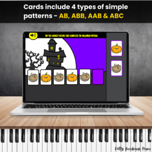 Complete the Simple Halloween Patterns BOOM™ Cards – AB, AAB, ABB & ABC Patterns