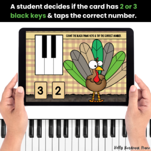 Thanksgiving Piano Keys BOOM™ Cards – Black Piano Key Groups for Preschoolers