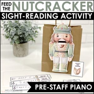 Pre-Reading Beginning Piano Sight-Reading Game – Feed the Nutcracker