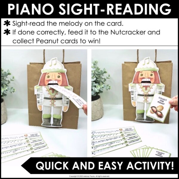 Treble Clef Ledger Lines Piano Sight-Reading Game - Feed the Nutcracker