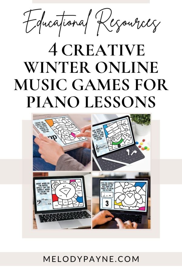 4 Creative Winter Online Music Games for Piano Lessons Melody Payne