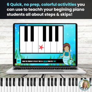 Steps and Skips BOOM™ Cards BUNDLE – 6 Beginning Intervals Activities – Elementary Piano