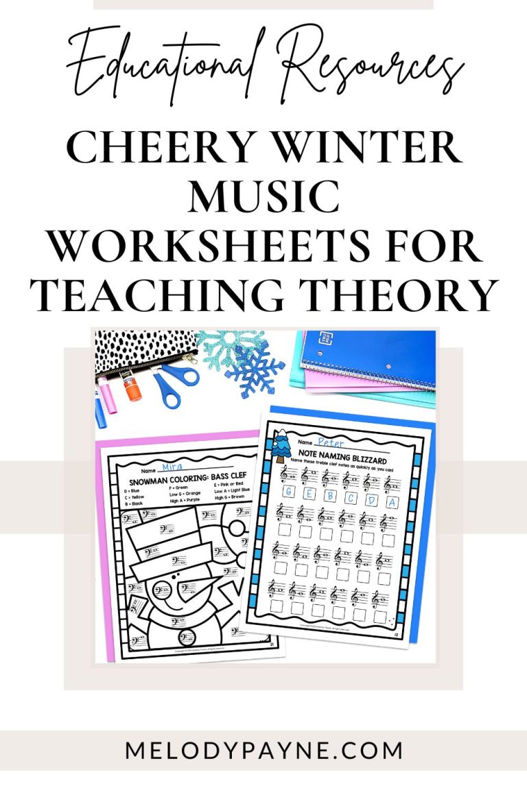 9 Must-Haves for a Successful First Piano Lesson 53 Cheery Winter Music Worksheets for Teaching Theory