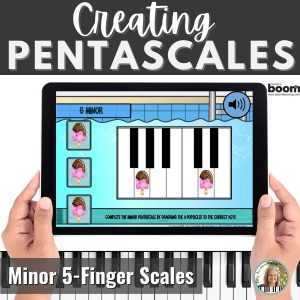 Building Minor 5-Finger Scales Digital BOOM™ Cards Activity for Piano Lessons – Popsicles