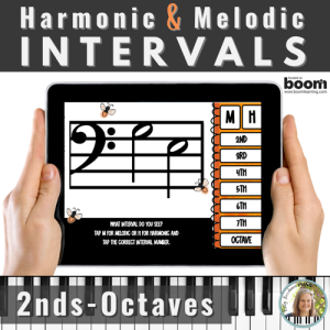 Harmonic and Melodic Intervals BOOM™ Cards Activity – 2nds, 3rds, 4ths, 5ths, 6ths, 7ths and Octaves