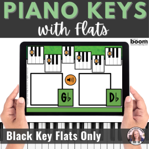 Identify Black Piano Keys with Flats Digital BOOM™ Cards Activity for Late Elementary Piano