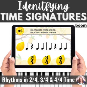 Identifying Time Signatures Digital BOOM™ Cards Activity – Rhythms In 2/4, 3/4 & 4/4 Time
