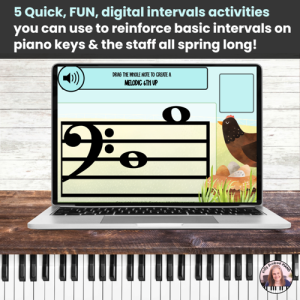 Melodic Intervals BOOM™ Cards BUNDLE – 5 Digital Easter Activities for Piano Lessons