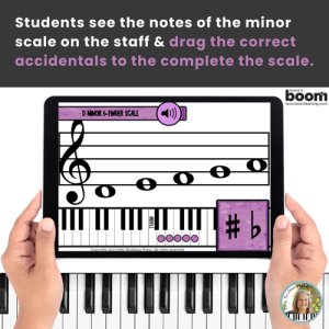 Minor 5-Finger Scales on the Staff BOOM™ Cards Digital Activity – Creating Minor Pentascales