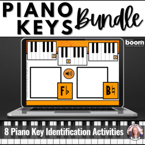 Piano Keys BOOM™ Cards BUNDLE – 8 Activities for Identifying Piano Keys