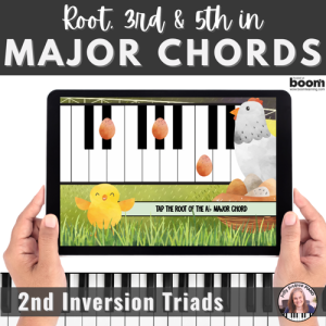 Root, 3rd and 5th of Major 2nd Inversion Chords BOOM™ Cards Spring Activity for Piano