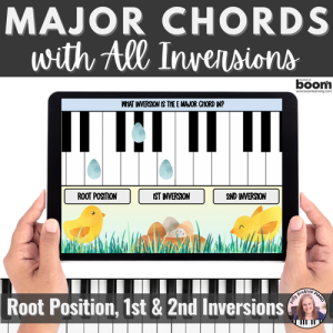 Spring Major Chords and Inversions BOOM™ Cards – Root Position, 1st & 2nd Inversion Triads