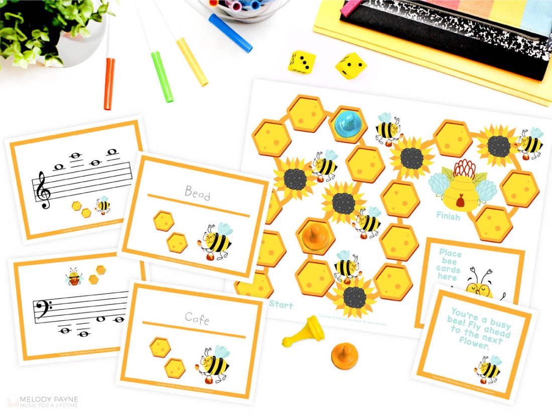 Ledger Lines Spelling Bee for Using Games to Teach Piano Students How To Improvise