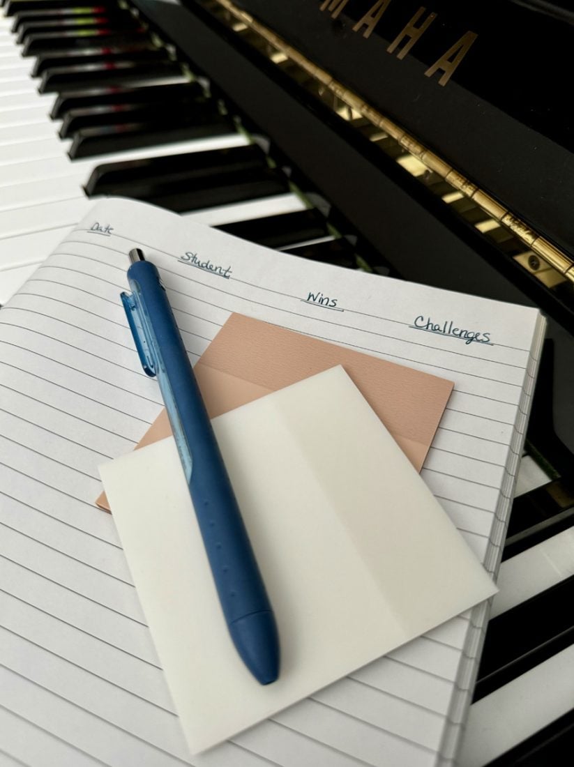 Understanding Neurodiversity: 4 Tips for Teaching Music Students with Disabilities 2 Notebook on Piano for Teaching Music Students with Disabilities