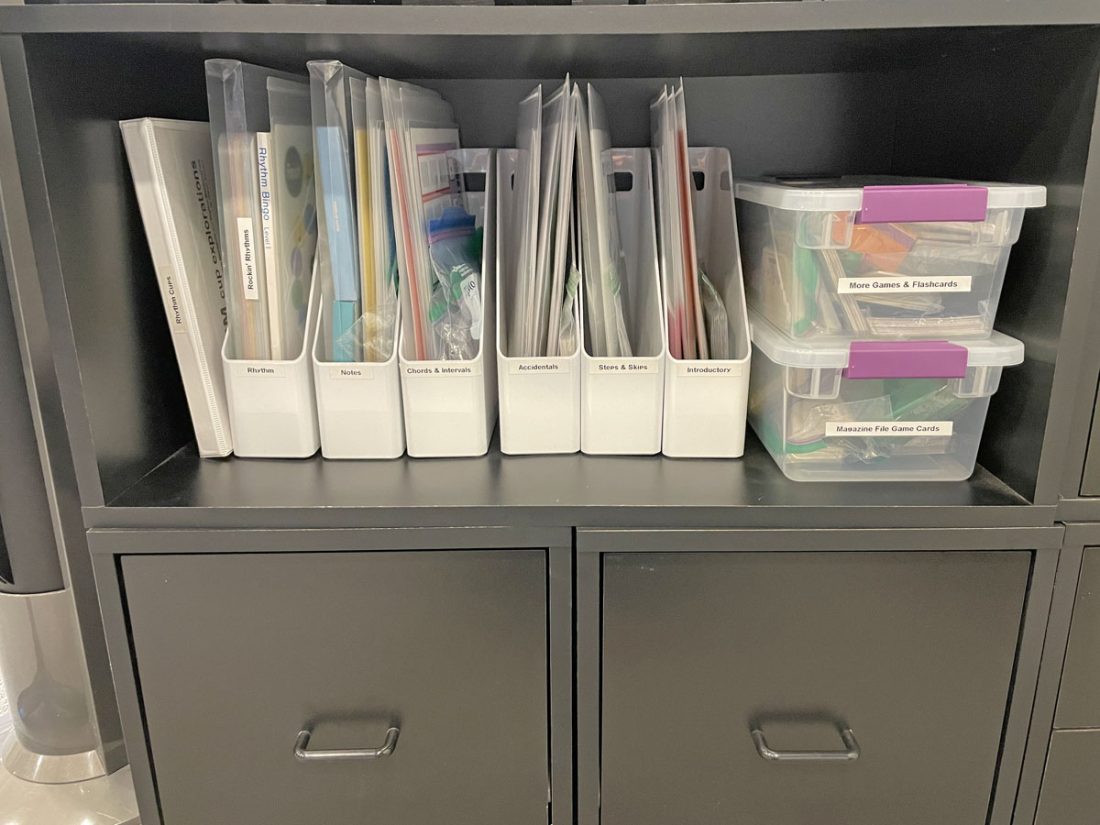 Using magazine files to organize music games