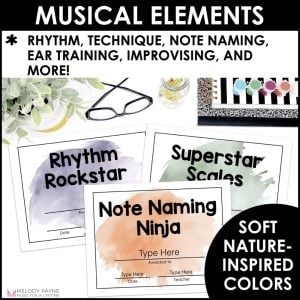 End of Year Music Award Certificates – Editable Boho Watercolor Student Awards