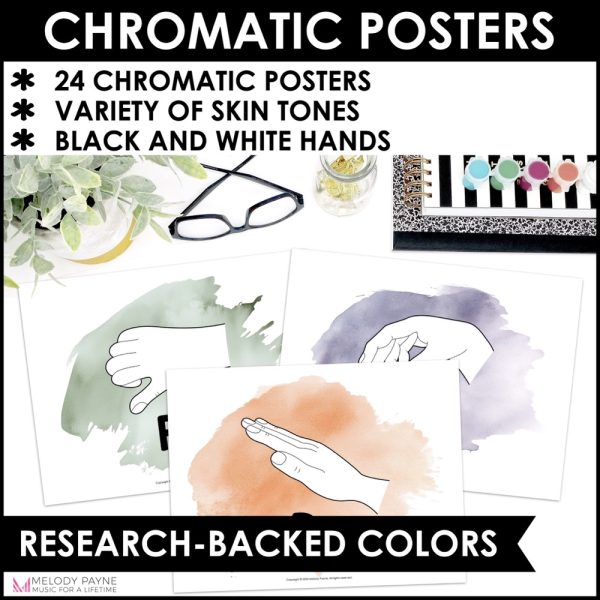 Solfege Hand Sign Posters- Kodaly Curwen Boho Watercolor Music Classroom Decor 3 Solfege Hand Sign Posters- Kodaly Curwen Boho Watercolor Music Classroom Decor - Chromatic Solfege Posters