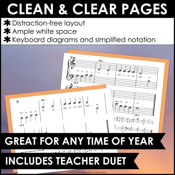 Holy, Holy, Holy Pre-Staff Piano Sheet Music Hymn for Pre-Reading Beginners 3 Holy, Holy, Holy Pre-Staff Piano Sheet Music Hymn for Pre-Reading Beginners